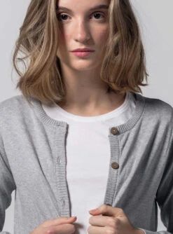 Cardigan 3 Pack -Stoff Punkt Verkaufsgeschäft 12Women Strick grey Detail