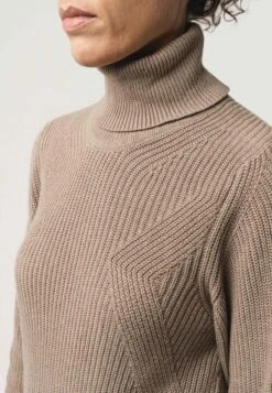 Rippstrick Rollkragenkleid ABAZIN -Stoff Punkt Verkaufsgeschäft Abazin Knit Dress hazel blend 04