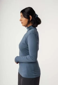 Turtleneck Shirt ANCHAL -Stoff Punkt Verkaufsgeschäft Anchal Turtleneck Shirt blue stone 07