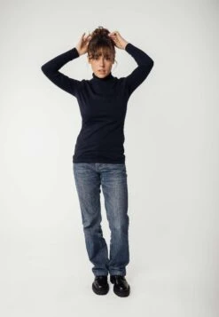 Turtleneck Shirt ANCHAL -Stoff Punkt Verkaufsgeschäft Anchal Turtleneck Shirt navy 04