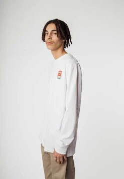 Oversized Langarmshirt Artist Edition Anjali -Stoff Punkt Verkaufsgeschäft Artist Edition schweres Oversized Langarmshirt white print indian flower Men 02