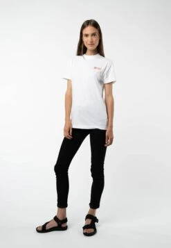 T-Shirt Artist Edition -Stoff Punkt Verkaufsgeschäft Artist Edition white print red 09