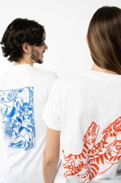 T-Shirt Artist Edition -Stoff Punkt Verkaufsgeschäft Artist Edition white print red 11