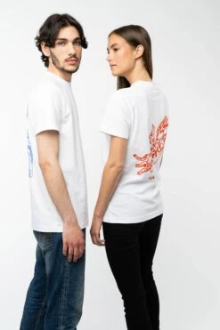 T-Shirt Artist Edition -Stoff Punkt Verkaufsgeschäft Artist Edition white print red 12