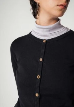 Damen Cardigan Damen Cardigan -Stoff Punkt Verkaufsgeschäft Basic Cardigan black Women 05