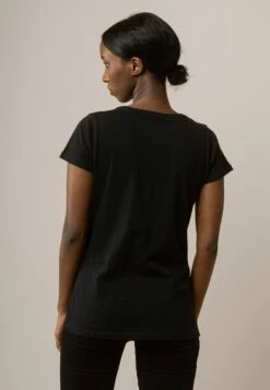 T-Shirt 5 Pack Damen -Stoff Punkt Verkaufsgeschäft Basic Women T Shirt black 03