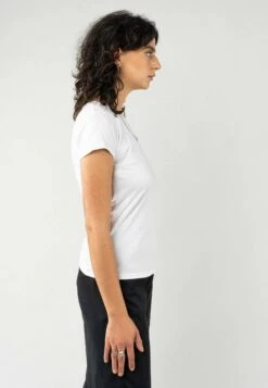 T-Shirt 5 Pack Damen -Stoff Punkt Verkaufsgeschäft Basic Women T Shirt white 02