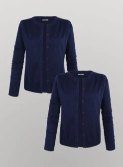 Cardigan 2 Pack 19 Cardigan 2 Pack -Stoff Punkt Verkaufsgeschäft Damen Cardigan blue 2er