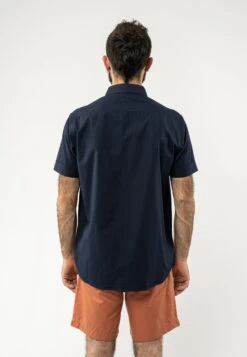 Hemd Kurzärmlig DEEPAK -Stoff Punkt Verkaufsgeschäft Deepak navy 03