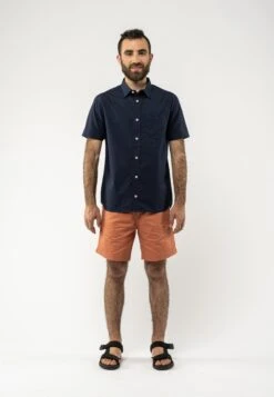 Hemd Kurzärmlig DEEPAK -Stoff Punkt Verkaufsgeschäft Deepak navy 04