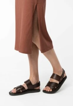 Midi Rock DIVARI -Stoff Punkt Verkaufsgeschäft Divari Skirt mahogany 05