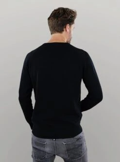 Strickpullover 3 Pack -Stoff Punkt Verkaufsgeschäft Herren Cardigan Black Back