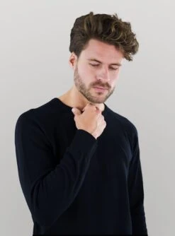 Strickpullover 3 Pack -Stoff Punkt Verkaufsgeschäft Herren Cardigan Black Detail