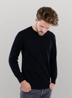 Strickpullover 3 Pack -Stoff Punkt Verkaufsgeschäft Herren Cardigan Black Front