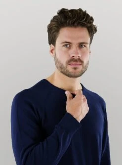 Strickpullover 3 Pack -Stoff Punkt Verkaufsgeschäft Herren Cardigan Blue Detail