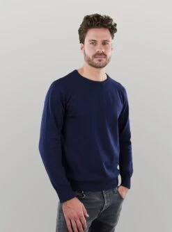 Strickpullover 3 Pack -Stoff Punkt Verkaufsgeschäft Herren Cardigan Blue Front
