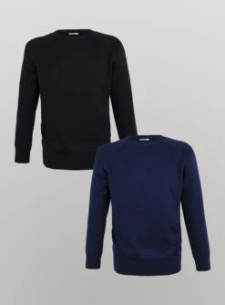 Strickpullover 2 Pack -Stoff Punkt Verkaufsgeschäft Herren Cardigan blackblue