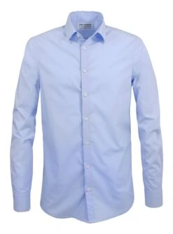 Hemd 3 Pack 26 Hemd 3 Pack -Stoff Punkt Verkaufsgeschäft Herren Hemden blau Front 1