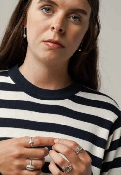 Feinstrick Pullover ILA -Stoff Punkt Verkaufsgeschäft Ila navy stripes 04