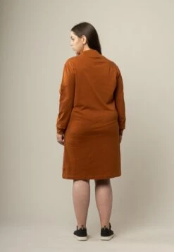 Mockneck Jerseykleid JANANI -Stoff Punkt Verkaufsgeschäft Janani rust 03