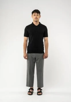 Feinstrick-Poloshirt KAPIL -Stoff Punkt Verkaufsgeschäft Kapil black 04