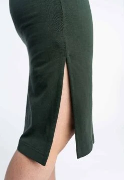 Langes Jersey Kleid LATIKA -Stoff Punkt Verkaufsgeschäft Latika Dress dark green 04