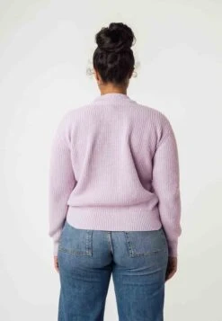 Damen Rippstrick Pullover MANIKA -Stoff Punkt Verkaufsgeschäft Manika Rib Knit Sweater lilac 03