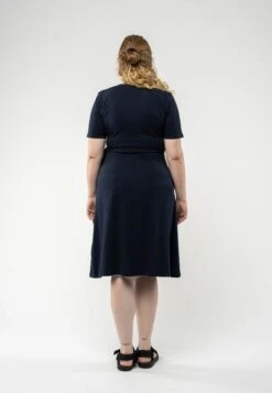 Jersey Wickelkleid MOHANA -Stoff Punkt Verkaufsgeschäft Mohana navy 03