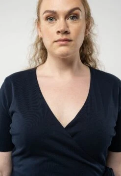 Jersey Wickelkleid MOHANA -Stoff Punkt Verkaufsgeschäft Mohana navy 04