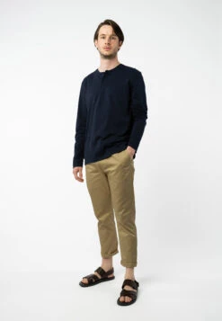 Hose Mit Elastischem Bund NAMISH -Stoff Punkt Verkaufsgeschäft Namish Pants khaki 04