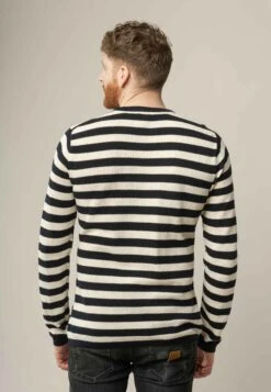 Strickpullover NAYAN 6 Strickpullover NAYAN -Stoff Punkt Verkaufsgeschäft Nayan navy cream stripes 03