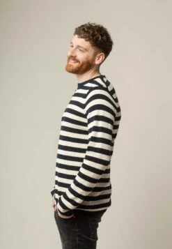 Strickpullover NAYAN 7 Strickpullover NAYAN -Stoff Punkt Verkaufsgeschäft Nayan navy cream stripes 04