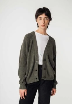 Damen Strick Cardigan NEESHA -Stoff Punkt Verkaufsgeschäft Neesha Knit Cardigan green blend 07