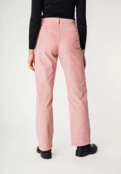 Cord Hose Mit Hohem Bund Und Weitem Bein OORJA -Stoff Punkt Verkaufsgeschäft Oorja Corduroy Pants rose 03