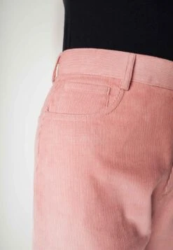 Cord Hose Mit Hohem Bund Und Weitem Bein OORJA -Stoff Punkt Verkaufsgeschäft Oorja Corduroy Pants rose 06