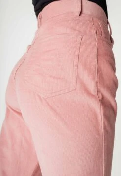 Cord Hose Mit Hohem Bund Und Weitem Bein OORJA -Stoff Punkt Verkaufsgeschäft Oorja Corduroy Pants rose 07