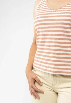 Top PINA -Stoff Punkt Verkaufsgeschäft Pina thin stripes terracotta 04