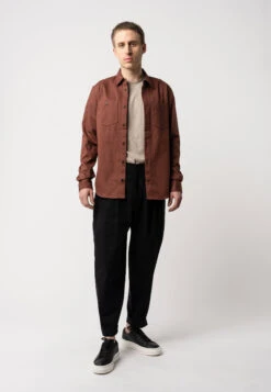 Overshirt PRAN -Stoff Punkt Verkaufsgeschäft Pran Overshirt mahogany 04