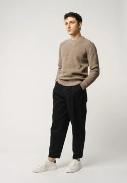 Strickpullover RAVI -Stoff Punkt Verkaufsgeschäft Ravi Rib Knit Jumper hazel blend 04