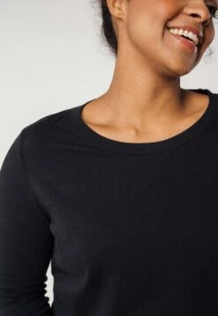 Basic Langarmshirt REENA 10 Basic Langarmshirt REENA -Stoff Punkt Verkaufsgeschäft Reena Longsleeve black 05