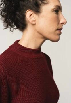 Damen Strickpullover RIYA -Stoff Punkt Verkaufsgeschäft Riya Knit Pullover burgundy red 04