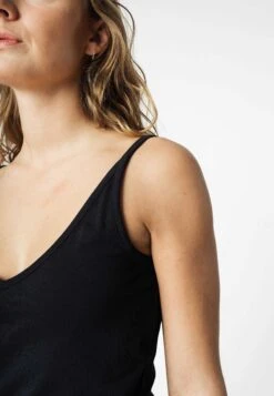 Midi Trägerkleid SADHANA -Stoff Punkt Verkaufsgeschäft Sadhana Midi Dress black 004