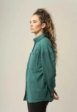 Flanell Overshirt SAIRA -Stoff Punkt Verkaufsgeschäft Saira forest 03