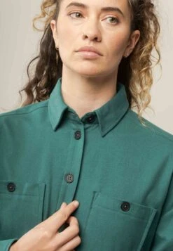 Flanell Overshirt SAIRA -Stoff Punkt Verkaufsgeschäft Saira forest 05