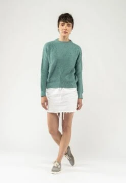 Strickpullover SEEMA -Stoff Punkt Verkaufsgeschäft Seema turquoise 04
