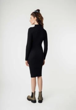 Rippstrickkleid SHIVANI 7 Rippstrickkleid SHIVANI -Stoff Punkt Verkaufsgeschäft Shivani Tight Rib Knit Dress black 03