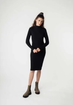 Rippstrickkleid SHIVANI 9 Rippstrickkleid SHIVANI -Stoff Punkt Verkaufsgeschäft Shivani Tight Rib Knit Dress black 05