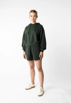 Hoodie SIMRAN -Stoff Punkt Verkaufsgeschäft Simran Sweat Hoodie dark green 04