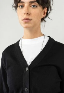 Basic V-Neck Feinstrick Cardigan SURINA Bundle -Stoff Punkt Verkaufsgeschäft Surina Women Knit Cardigan black 5