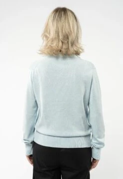 Damen Basic V-Neck Feinstrick Cardigan SURINA -Stoff Punkt Verkaufsgeschäft Surina soft blue 03